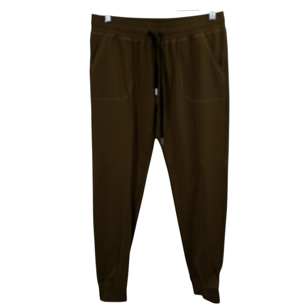 Zyia Unwind Army Green Pull On Joggers Pants Size L Athletic Stretch Drawstring